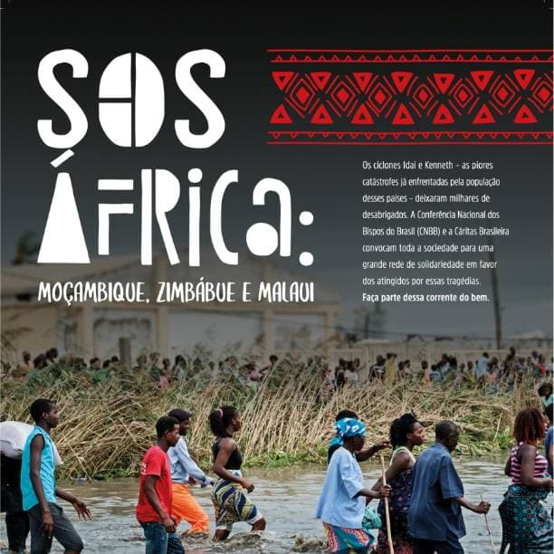 Campanha SOS África Caritas Brasileira arte para doação